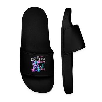 Pastel Goth Soft Goth Gaming Gamer - Men’s Pool Sliders - black - Front