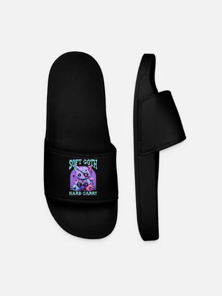 Pastel Goth Soft Goth Gaming Gamer - Men’s Pool Sliders - black