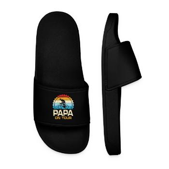 Papa On Tour - Men’s Pool Sliders - black - Front