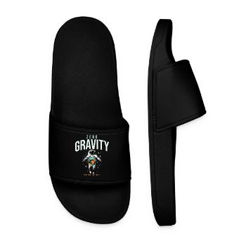 Zero Gravity Astronaut Earth Space - Men’s Pool Sliders - black - Front
