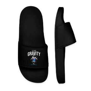 Zero Gravity Astronaut Earth Space - Men’s Pool Sliders - black - Front