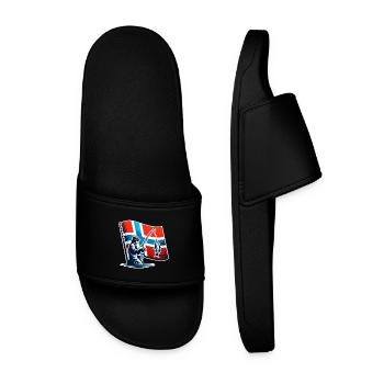 Norway Angler Motif - Men’s Pool Sliders - black - Front