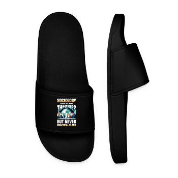 Sociology Where We Make Theories But Never - Men’s Pool Sliders - black - Front