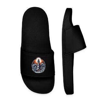 lighthouse - Men’s Pool Sliders - black - Front