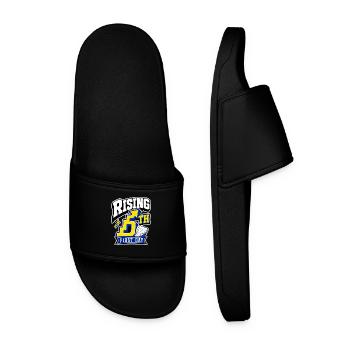 5th Grade First Day Rising 5th Fifth Grader Gift - Men’s Pool Sliders - black - Front