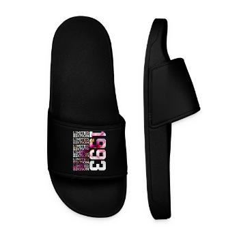 LIMITED EDITION 1993 - 33 YEARS - 33RD BIRTHDAY - Men’s Pool Sliders - black - Front