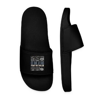 Géologue Cadeau humour personnalisé - Claquettes Homme - noir - Devant