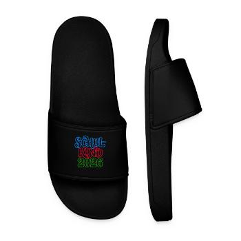 Schoolchild 2026 | Neon Optics | School enrollment - Men’s Pool Sliders - black - Front