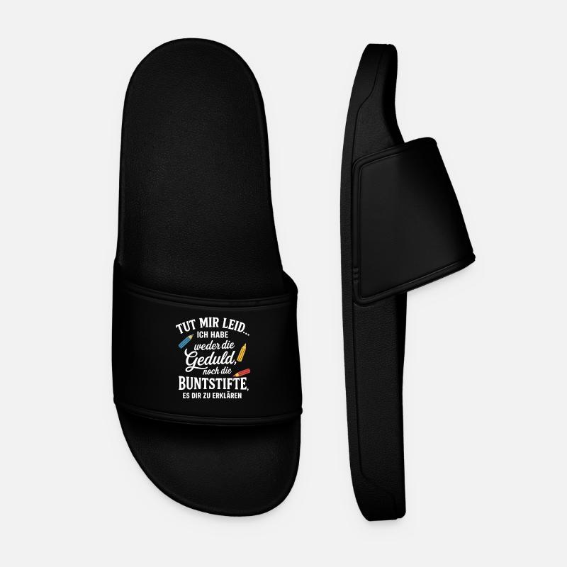 Sorry funny sayings - Men’s Pool Sliders - black