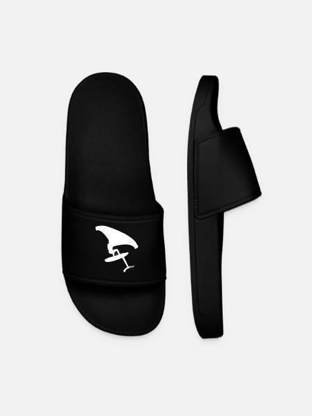Dynamic wingsurfer on the water - Men’s Pool Sliders - black