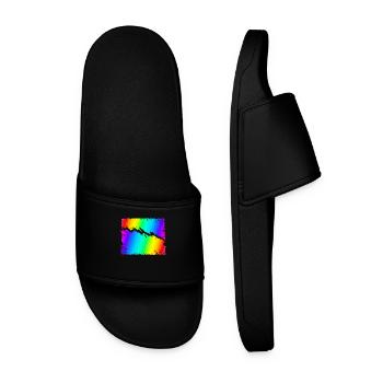 arc-en-ciel coloré - Claquettes Homme - noir - Devant
