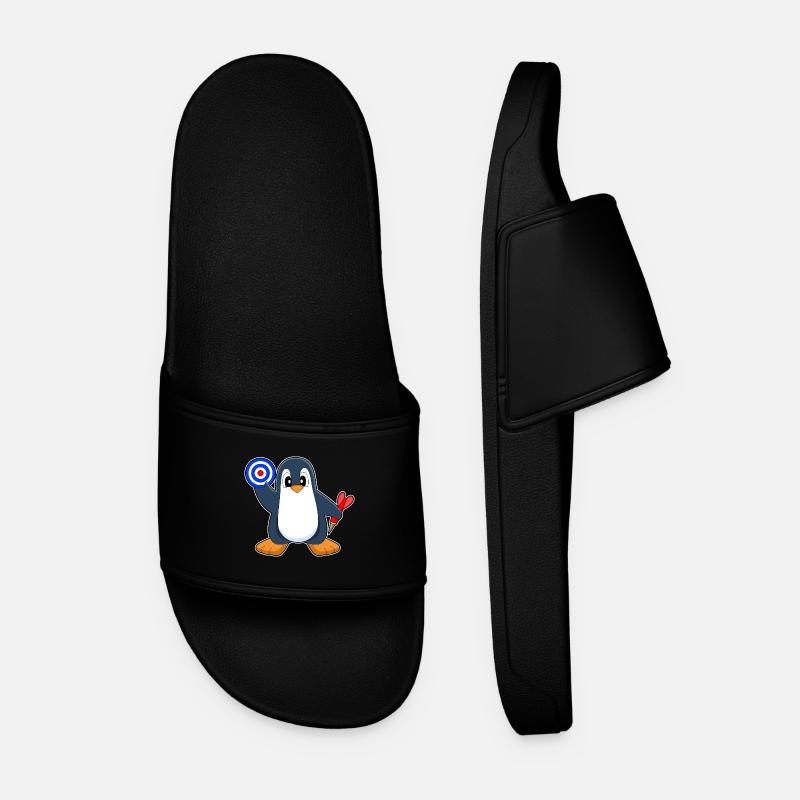 Pinguin Dart Dartpfeil - Männer Badelatschen - Schwarz