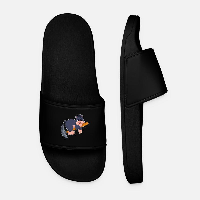 Mole Miner Pickaxe - Men’s Pool Sliders - black