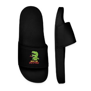 T-REX blague dinosaures Cadeau Tyrannosaurus Rex - Claquettes Homme - noir - Devant