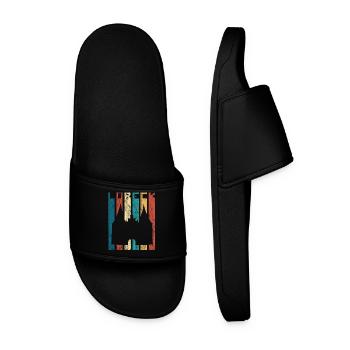 Lübeck Holstentor Retro Vintage Luebeck Gift - Men’s Pool Sliders - black - Front