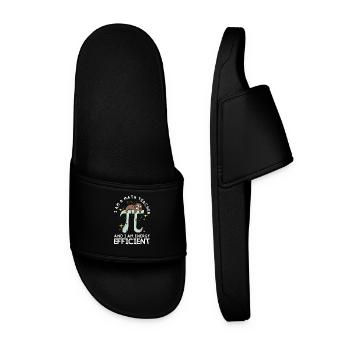 Humor - Math teacher and energy efficient - Men’s Pool Sliders - black - Front