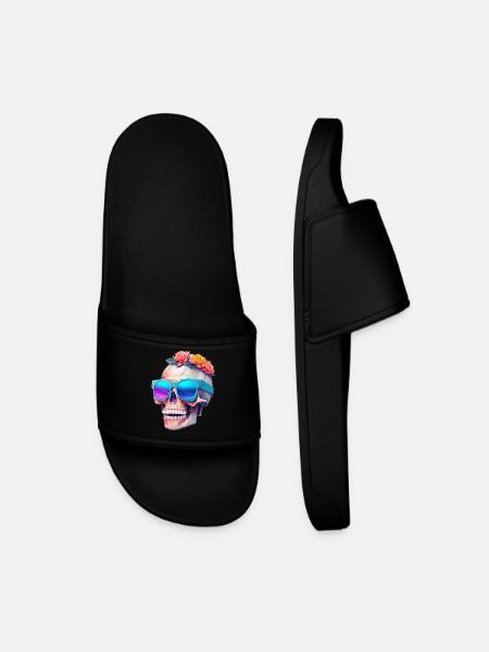 Skull - Men’s Pool Sliders - black