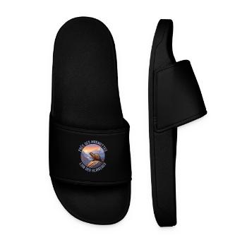 Montagne rando coucher de soleil marmotte - Claquettes Homme - noir - Devant