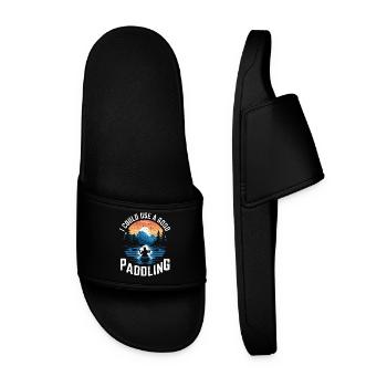 Humor for kayak fans - Men’s Pool Sliders - black - Front
