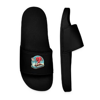 Heart on reserve, I need love - Men’s Pool Sliders - black - Front