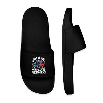 Pyrotechnics Fireworks Pyrotechnics - Men’s Pool Sliders - black - Front