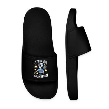 J'peux pas j'ai Badminton - Claquettes Homme - noir - Devant