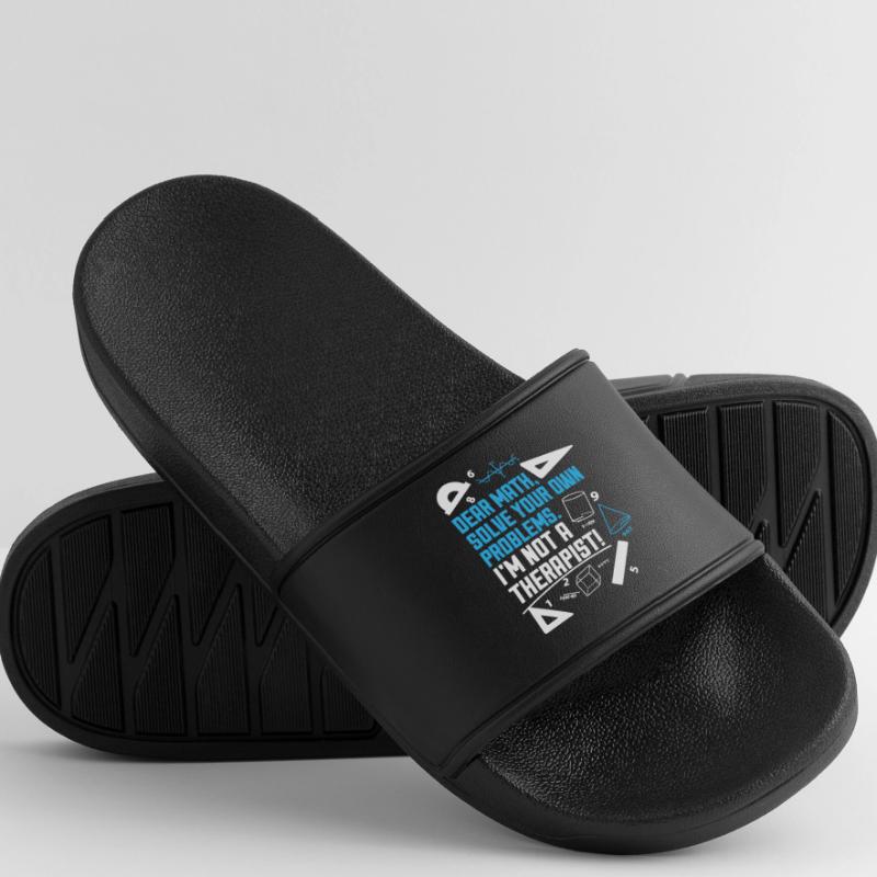 Mathematician Math Solve Your Own Problem Men’s Pool Sliders