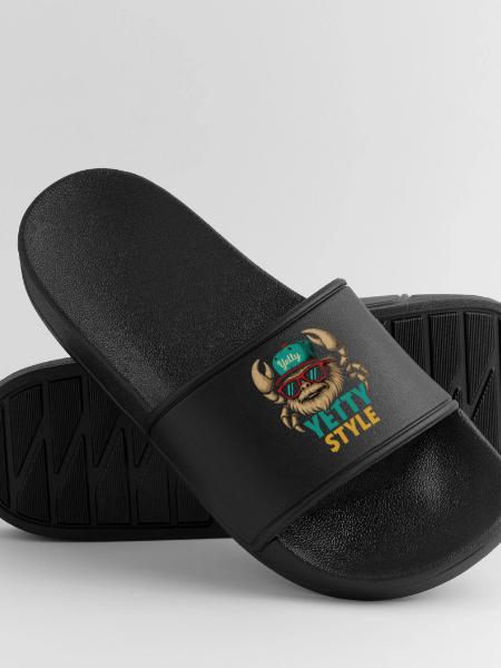 Graphisme Yeti Style Yetty - Claquettes Homme - noir - Devant