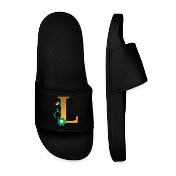 L - Men’s Pool Sliders - black - Front