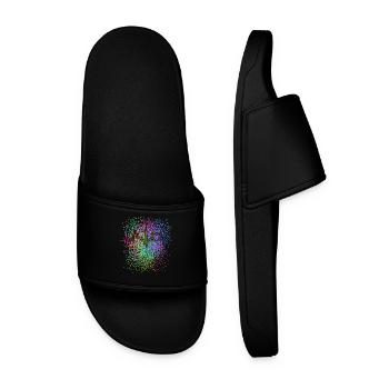Confetti Cologne Carnival Rainbow Disguise - Men’s Pool Sliders - black - Front