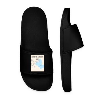 Empathie douce avec le papillon et la cigogne - Claquettes Homme - noir - Devant