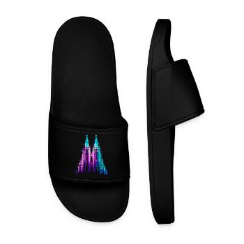 Confetti in the heart of Cologne Carnival Carnival - Men’s Pool Sliders - black - Front