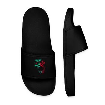 Fendre Face Horreur Vert Rouge - Claquettes Homme - noir - Devant