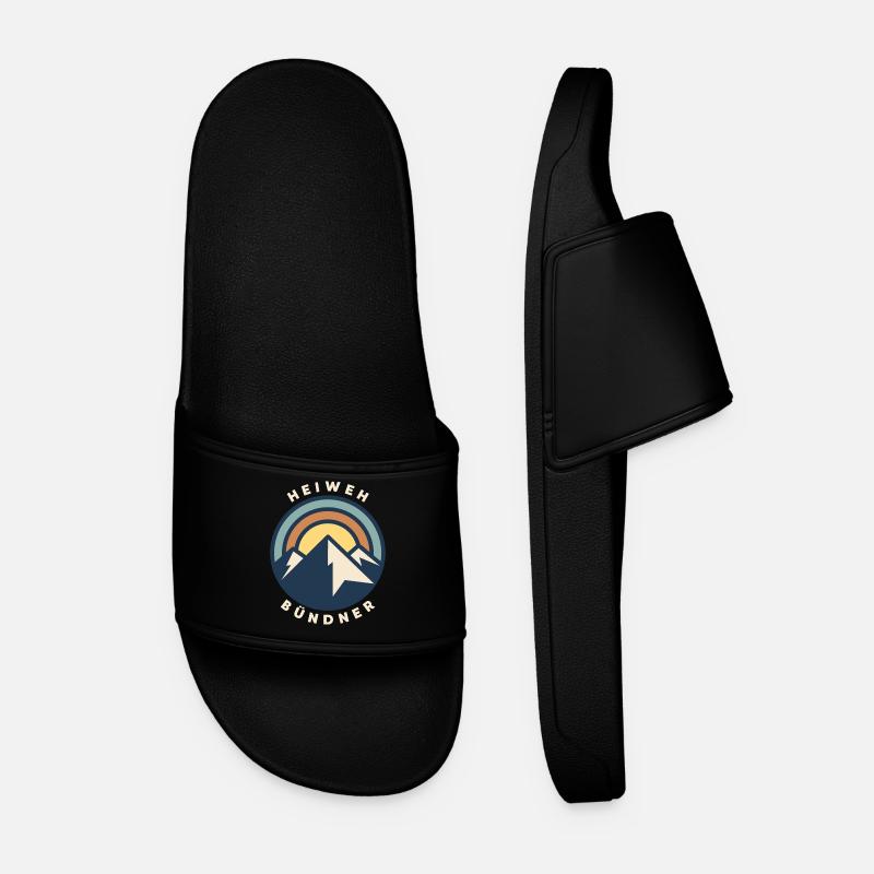 Heiweh Graubünden - Men’s Pool Sliders - black