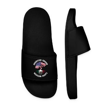 Mexico Pride & Home Mexican Mexico Flag - Men’s Pool Sliders - black - Front