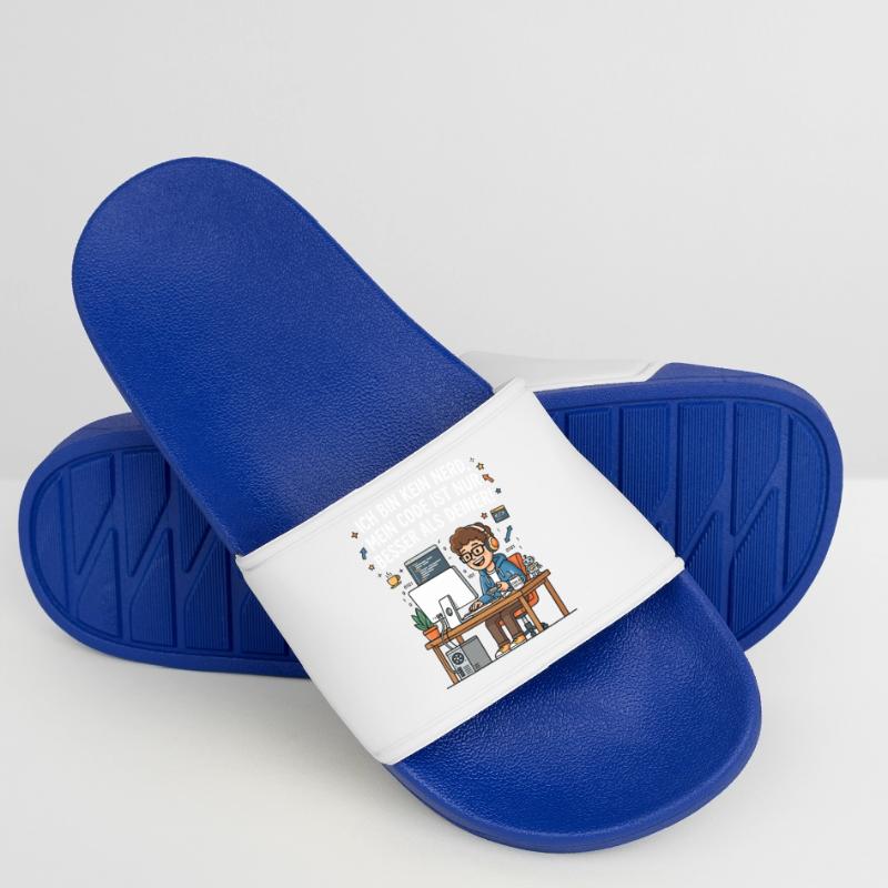 Coder Humor Programmierer Spruch Männer Badelatschen