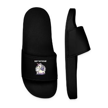 Ne me dérange pas, unicornes licornes fan de licornes - Claquettes Homme - noir - Devant