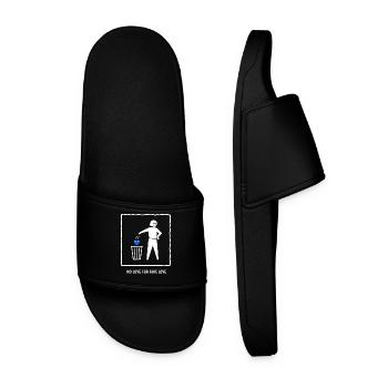 No Love For Fake Love - Men’s Pool Sliders - black - Front