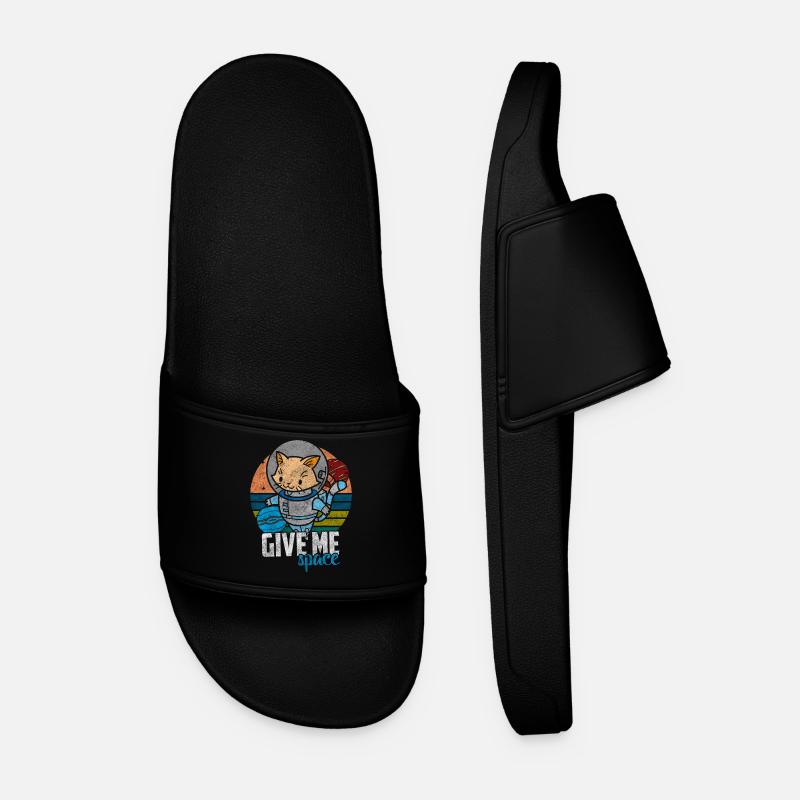 Cats Cat Mom - Men’s Pool Sliders - black