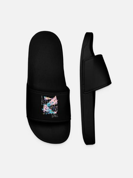 Be like a butterfly - Men’s Pool Sliders - black