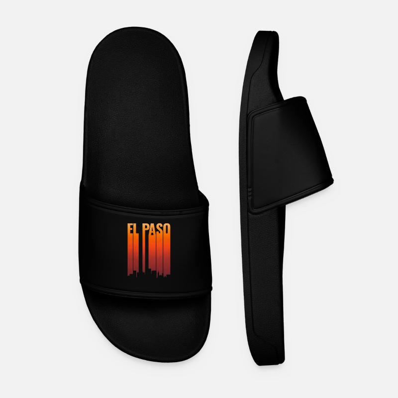 El Paso Skyline Sunset - Men’s Pool Sliders - black