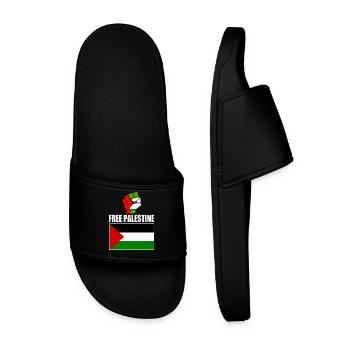 Free palestine - Claquettes Homme - noir - Devant
