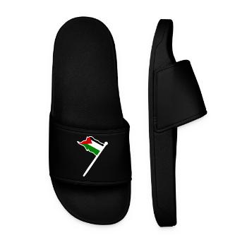 Free palestine - Men’s Pool Sliders - black - Front