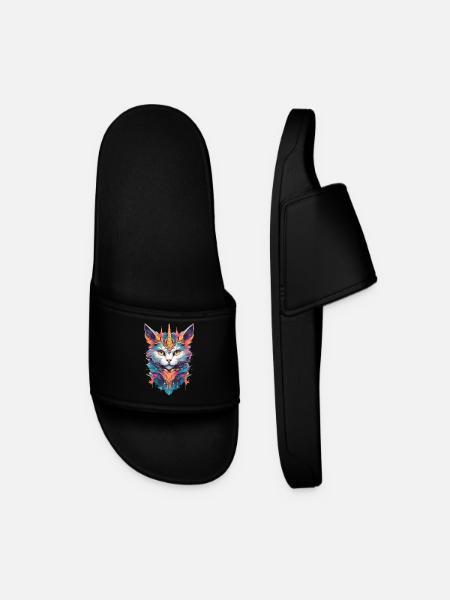 Collection chat licorne 2 - Claquettes Homme - noir