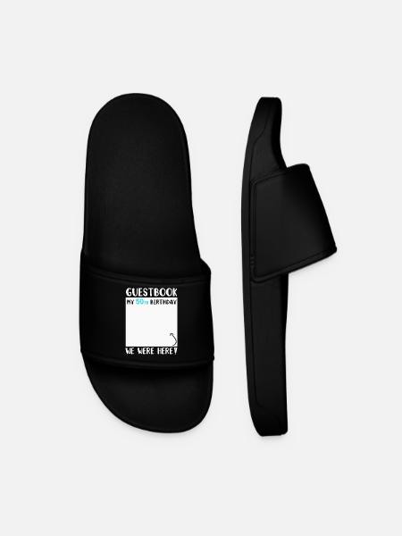 50th Birthday - Men’s Pool Sliders - black