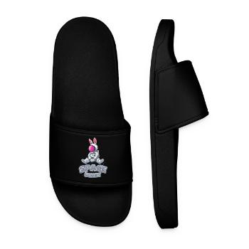 Space Bunny - Männer Badelatschen - Schwarz - Vorne