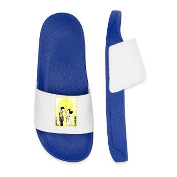 loving pair - Men’s Pool Sliders - royal blue - Front