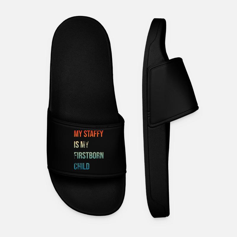 Staffy Firstborn - Men’s Pool Sliders - black