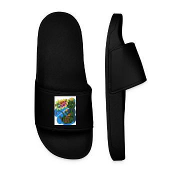 Eat sleep repeat - Men’s Pool Sliders - black - Front