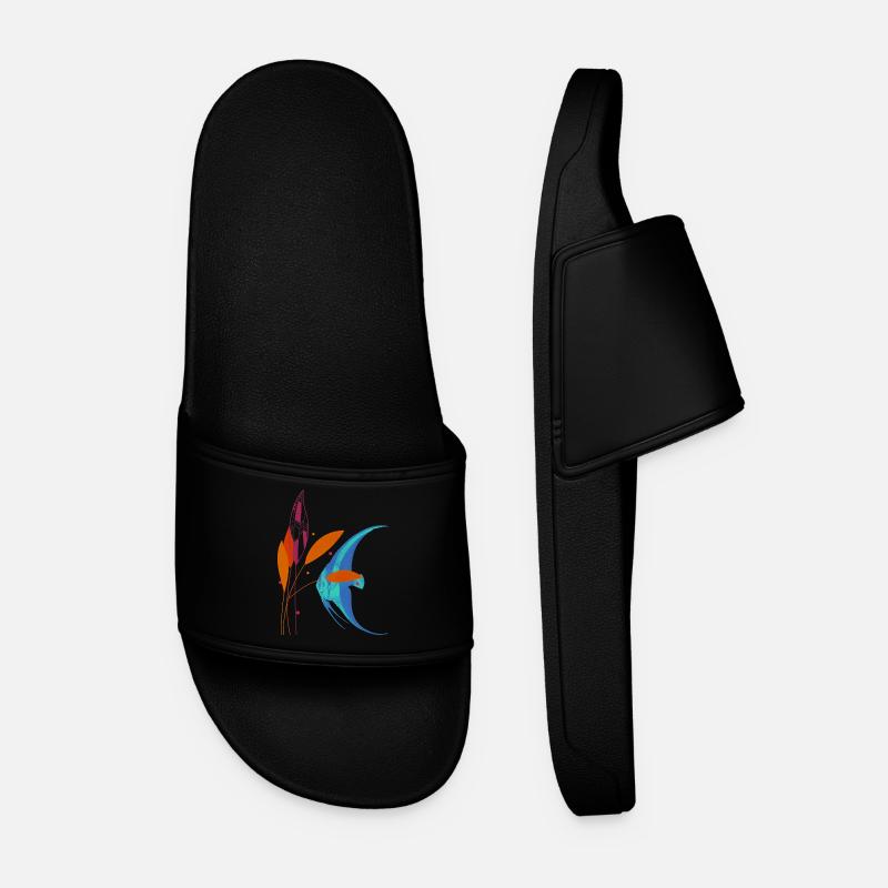 Fish and Plant - Men’s Pool Sliders - black